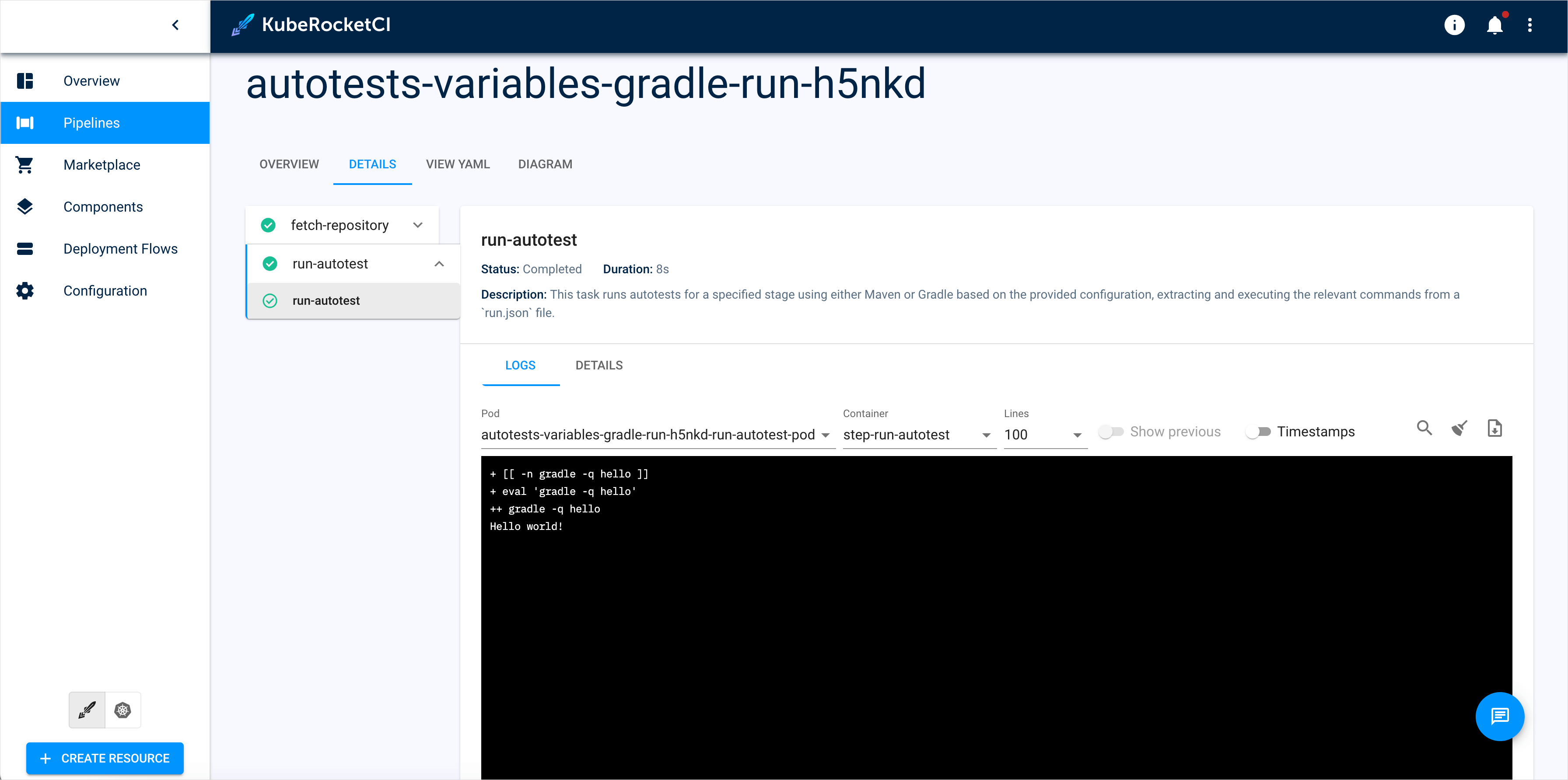 Autotests logs Autotests logs