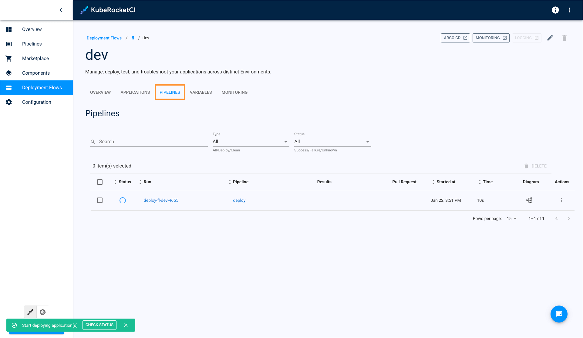 Check deploy pipeline run Check deploy pipeline run