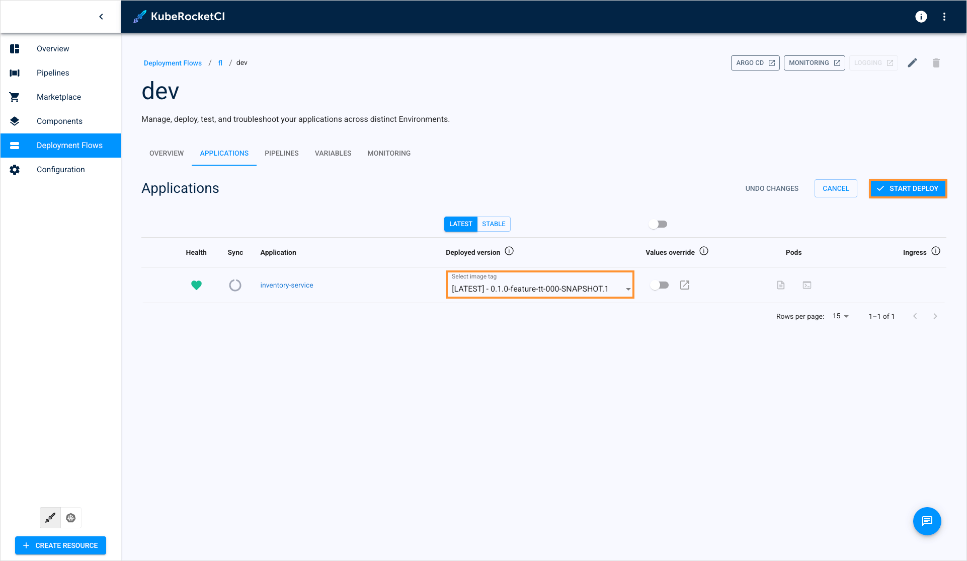 Application deployment Application deployment