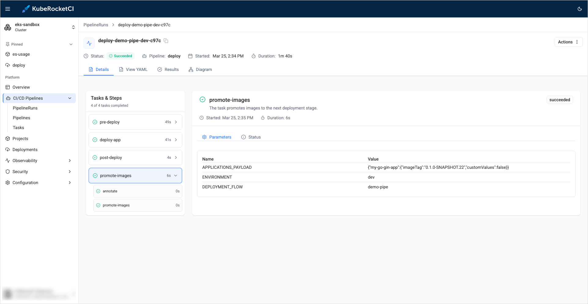 Deploying application Deploying application