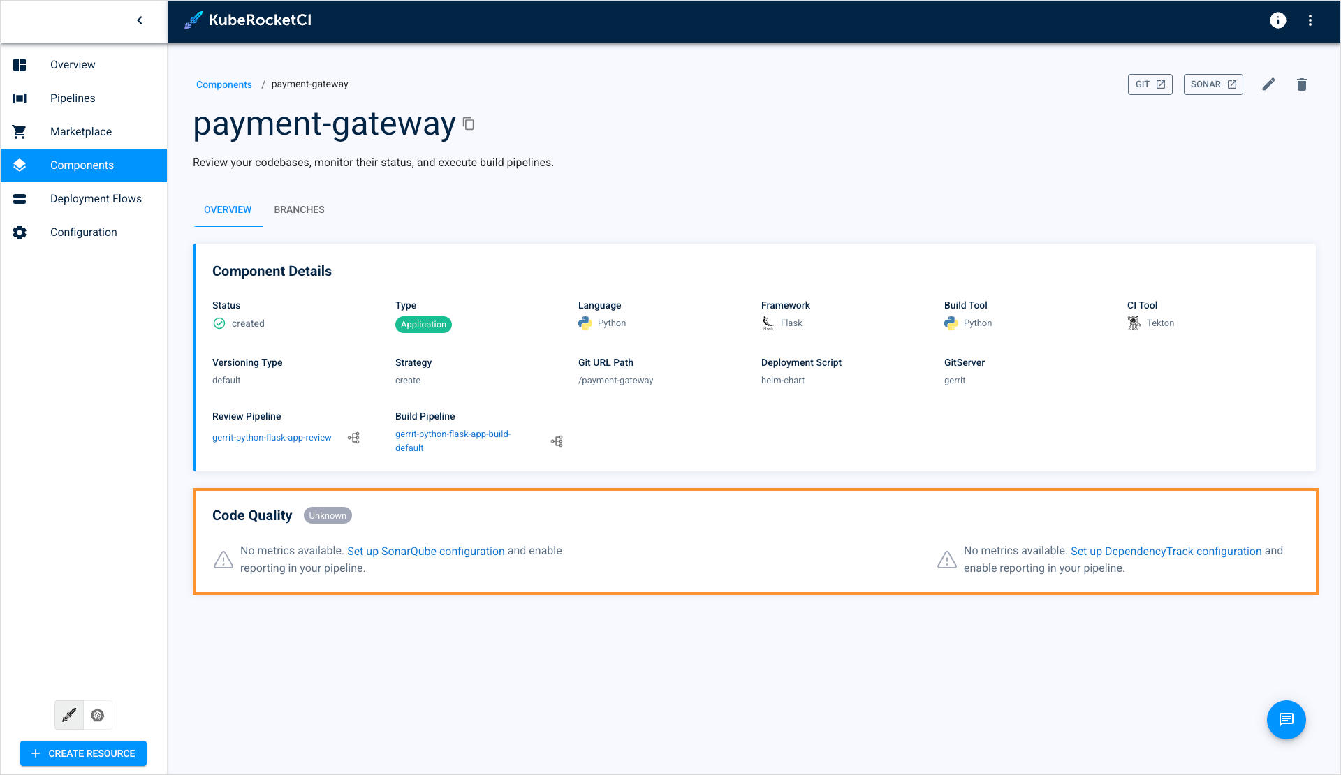 Overview page Overview page