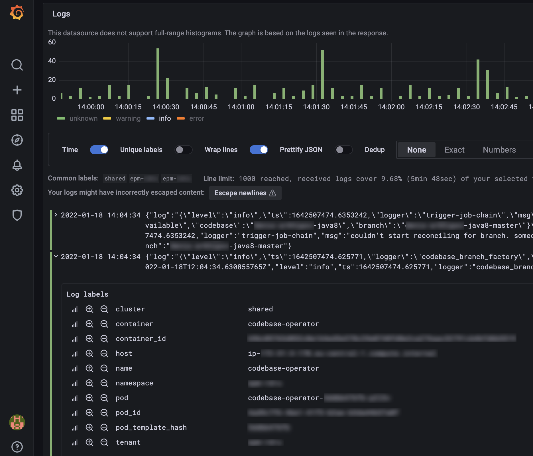 Logs example Logs example