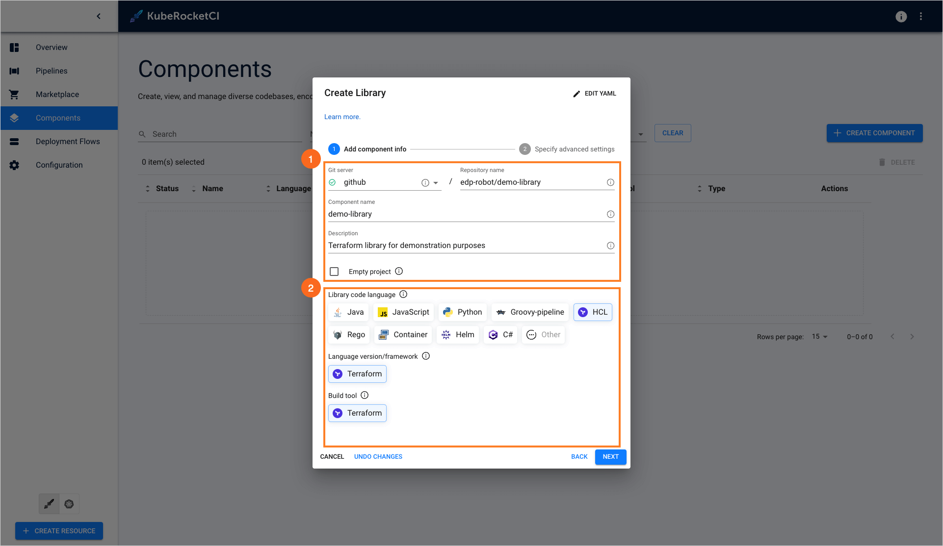 Create library