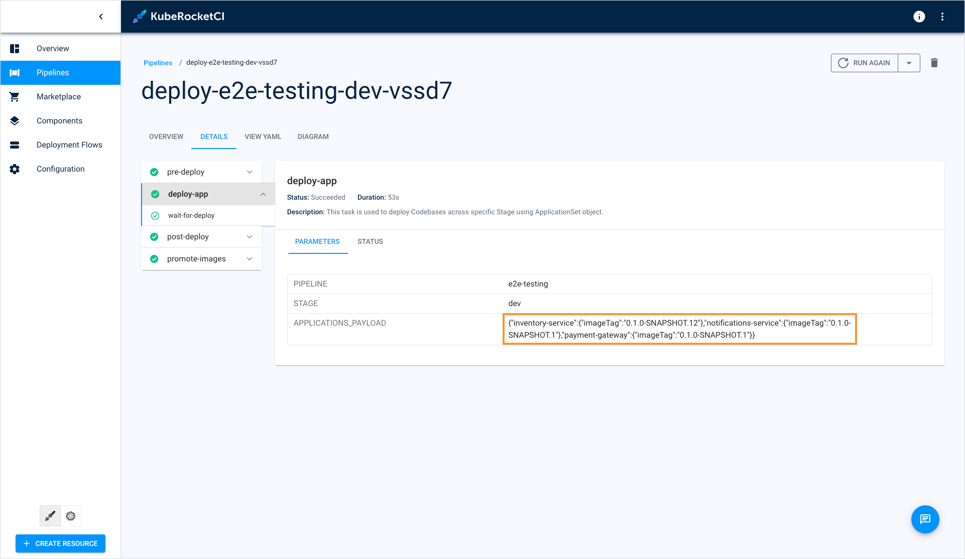 Applications image versions Applications image versions