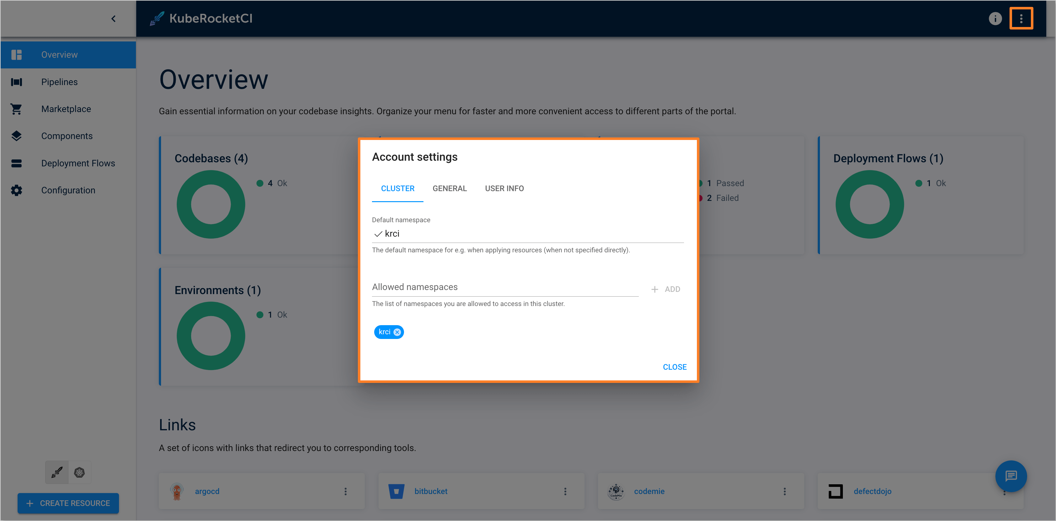 Portal user default namespace Portal user default namespace