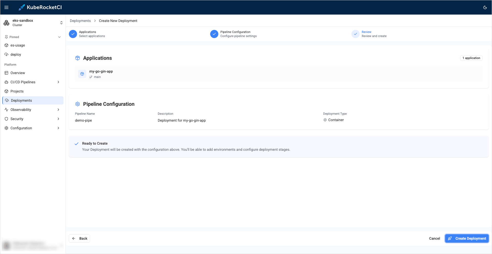 Review and create Review and create