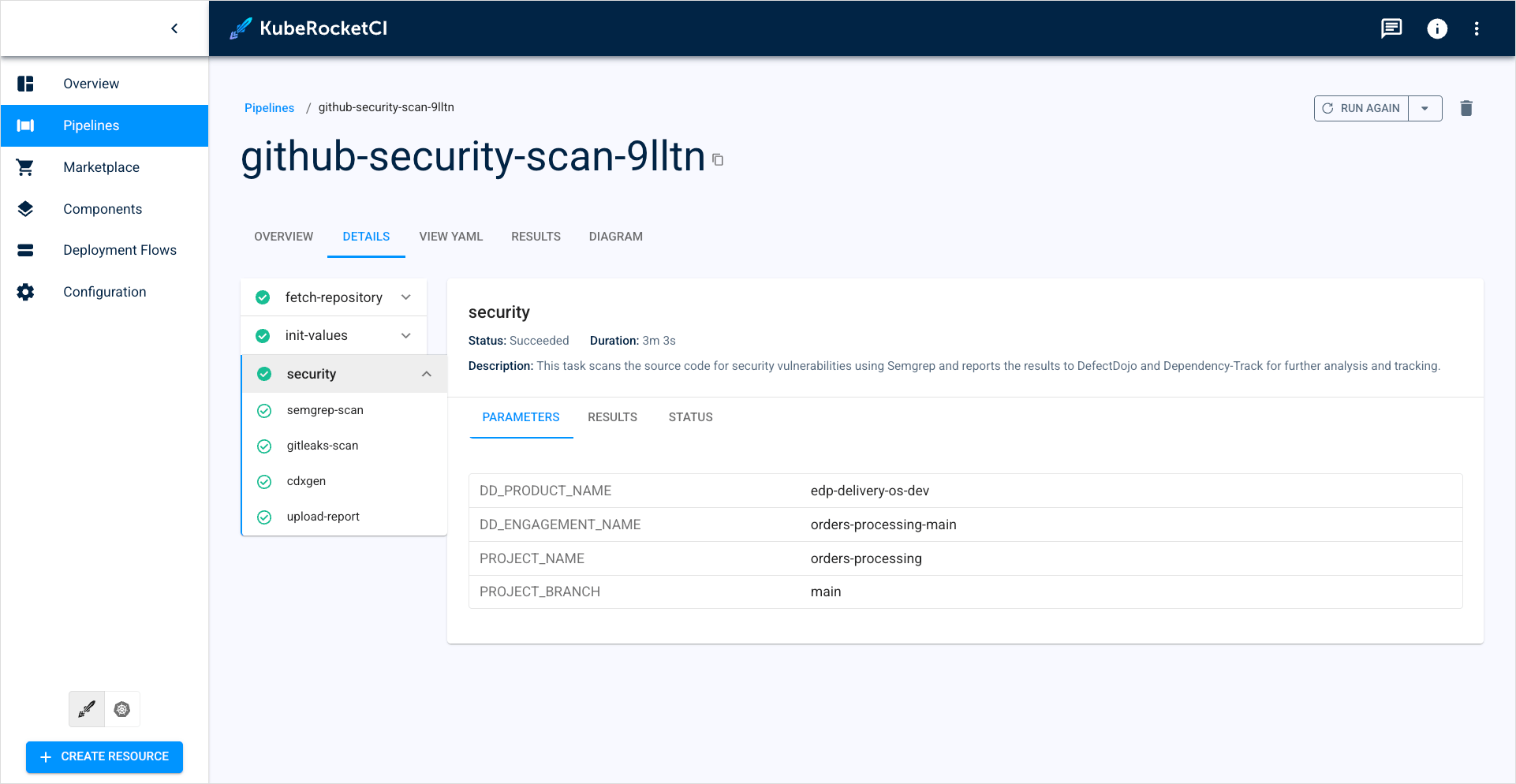 Security pipeline